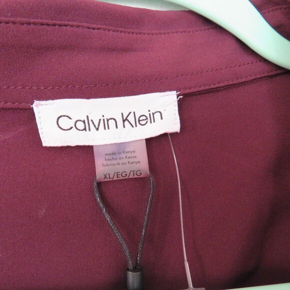 Calvin Klein Deep purple long sleeve work top size XL - Picture 4 of 10